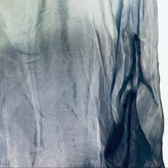 COPY - Le Marais Paris Blouse M Blue Ombré 100% Silk - Picture 3 of 7